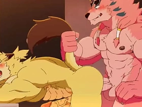 short furry wolf gay animation