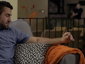 Creepy voyeur peeping on married man fucking a gay lover