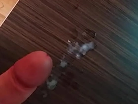 Cumming on table