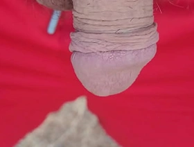 Straight guy pissing outside