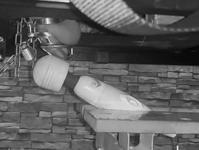 Mistress milks locked cock using magic wand