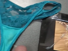 Great compilation of cumshots on my beautiful wife's used panties, mature 58 year old latina milf