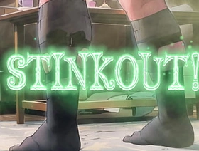 STEP GAY DAD - STINK OUT! - TRAINING IN BLACK SHEER SOCKS IS CAUSING A HUGE STINK IN THE LOCAL GYM