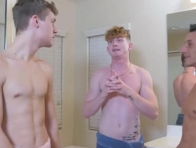 FamilyDaddy - Hunk Step Dad Family Bath Time Threesome With Both Step Sons - Jax Thirio, Jack Bailey, Max Lorde