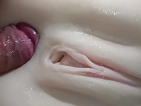 Sexual close-up, penis penetrating snow-white ass