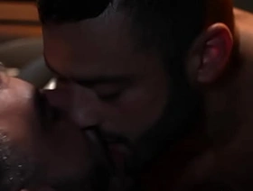 Muscle hunks suck and fuck in car in parking