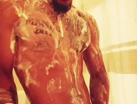 STL Tatted BBC Bi-Sexual Savory Sage Soaps And Strokes BBC in Shower Cumshot