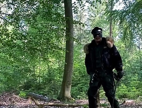 BlackLeatherHands WITH PIERCED DILDOEXTENDER