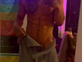 Watch Savory Sage Stroke His BBC For You In The Mirror