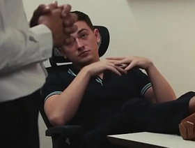 Gay associates anal fucking and sucking in the office