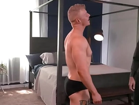 Weird muscled and inked stud bareback drilled by stepbro