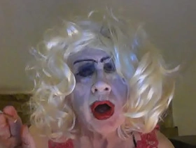 Sissy slut Sarah craves cock - does this trashy old  tranny make you hard?