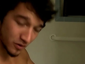 Naughty jock Jizzy Mcbone masturbates big cock in shower