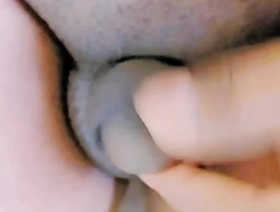 Small dick shemale undress and show off her little clitty