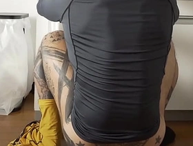 KawasakiYoshi.com - Japanese jock Yoshi Kawasaki rides a massive dildo after butt plug warm up