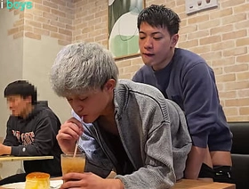 Blowjob in Public Japanese Cafe