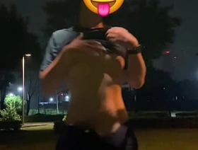 Park Exposed and Cum on Public Bike