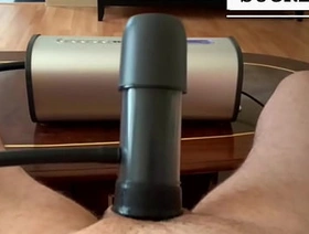 New Cock Milking Machine VacuGlide while Mommy doesn’t see (by AutoBlow)