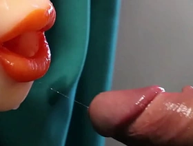 Long pleasure and big orgasm deep into a sweet tender mouth