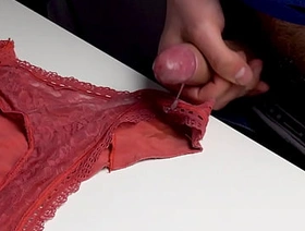 I stole my stepsister's dirty panties and secretly masturbated on them, staining them in my sperm.