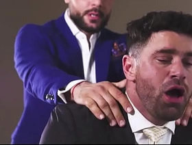 Businessmen Beau Butler and Sir Peter fuck in hotel