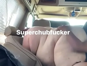 Eating my White superchubby neighbor ass in van  before I breed him and fuck him deep and rough