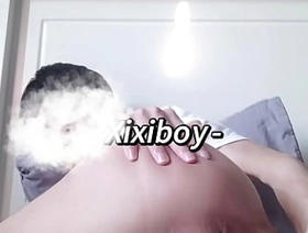 Slim gay teenager fucks himself in the ass with a dick and cums - college boy   gay boy  twinks   slim boy   -xixiboy