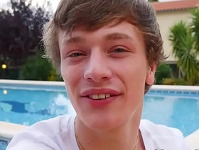 Pool day turns into twinks fucking doggy style from behind