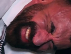 Bearded daddy Joe Casio fingered and banged by Sir Peter